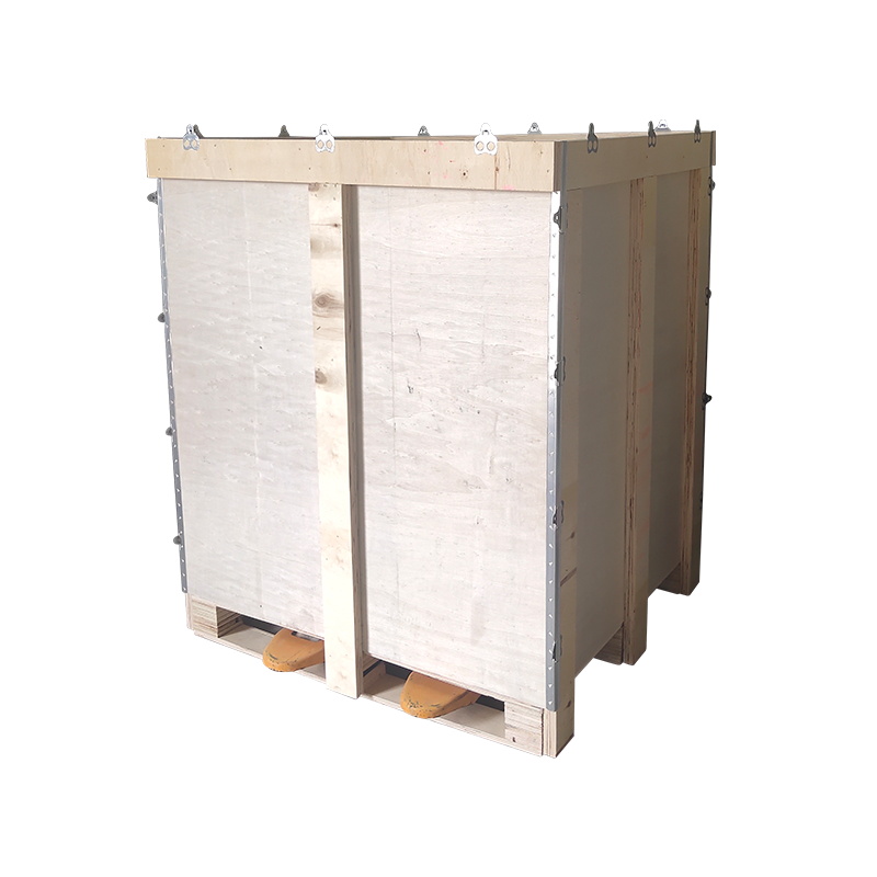 免蒸熏钢边箱卡扣胶合板出口木箱设备物流运输钢带包装箱加固款