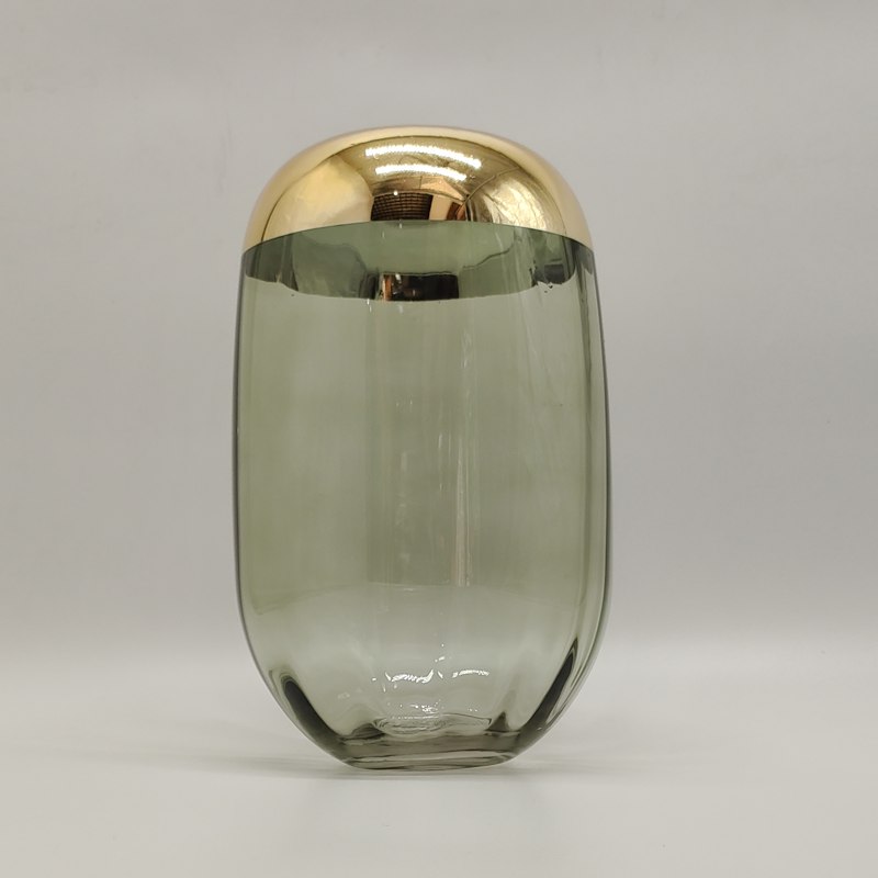 来图可定制彩色玻璃花瓶 吹制玻璃花瓶 色彩玻璃花瓶 装饰玻璃花瓶