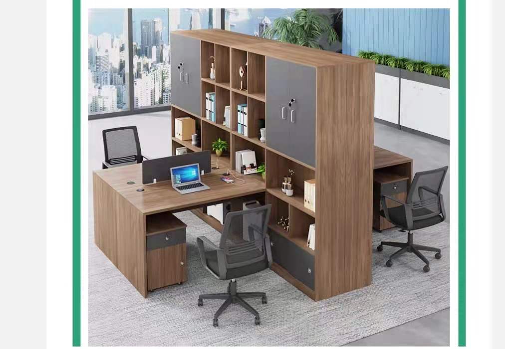 沈阳办公家具现代简约单人职员双人屏风办公桌4人钢架电脑桌办公椅定制批发