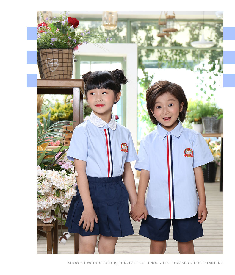 小学生夏季短袖校服儿童纯棉英伦风班服